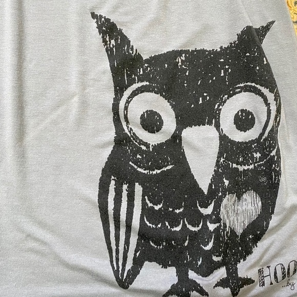 Daisy Shoppe Tank Babydoll Grey Dress Owl Graphic - Picture 5 of 7